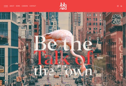 Homepage of Lola Red