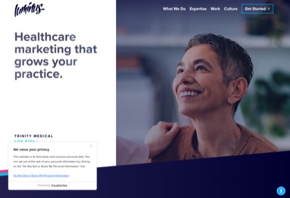 Homepage of Luminus
