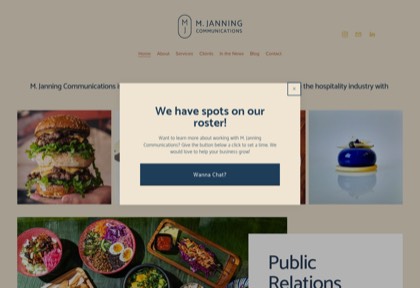 Homepage of M. Janning Communications