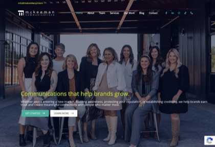 Homepage of McKeeman Communications