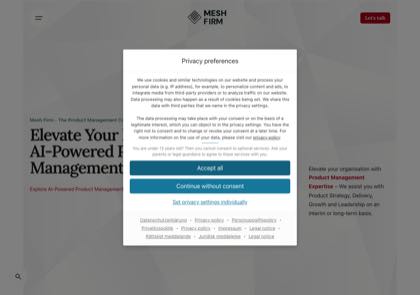 Homepage of MESH