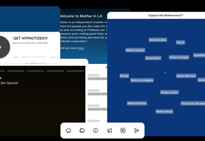 Homepage of Mother (Los Angeles / New York)