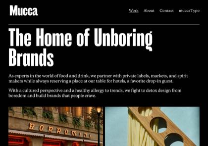 Homepage of Mucca