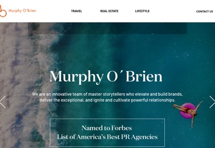 Homepage of Murphy O'Brien