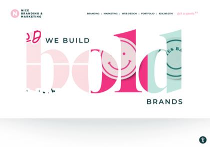 Homepage of Nice Branding