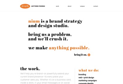 Homepage of Nium Inc