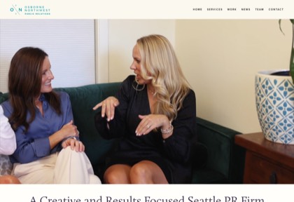 Homepage of Osborne Northwest Public Relations (ON PR)