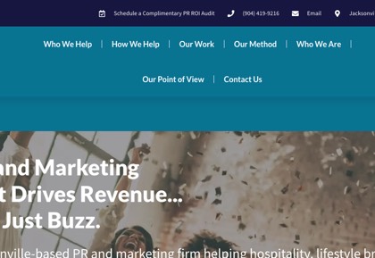 Homepage of Point Taken Communications