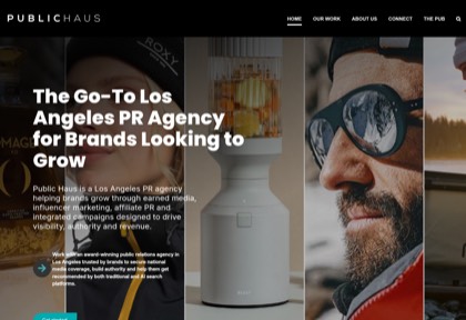 Homepage of Public Haus
