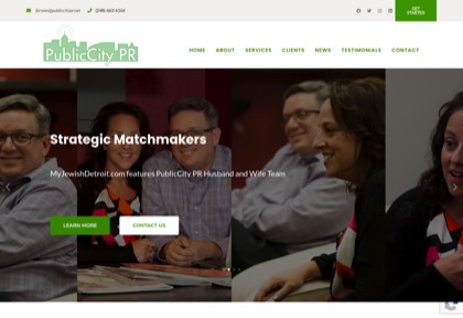 Homepage of PublicCity PR