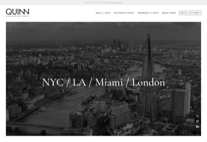 Homepage of Quinn