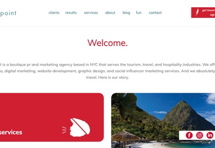 Homepage of Redpoint Marketing PR