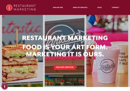 Homepage of Restaurant Marketing Inc
