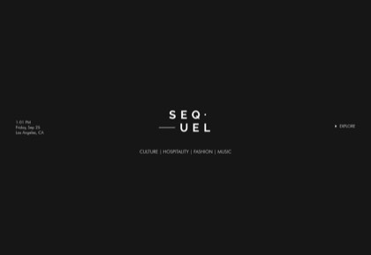 Homepage of SEQUEL