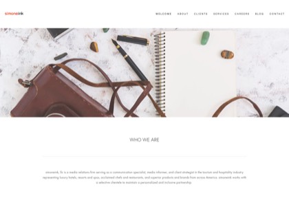 Homepage of simoneink