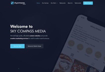 Homepage of Sky Compass Media