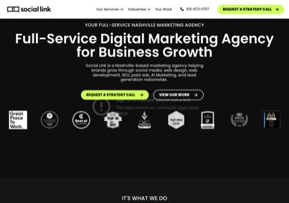 Homepage of Social Link