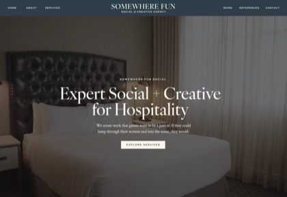 Homepage of Somewhere Fun Social