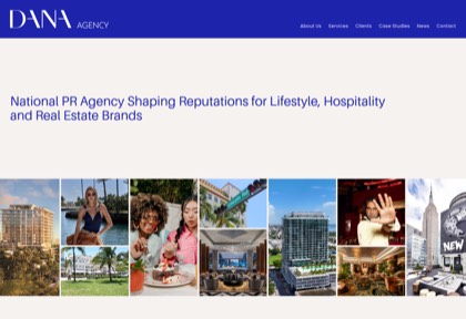 Homepage of The Dana Agency