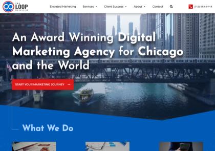 Homepage of The Loop Marketing