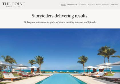 Homepage of The Point PR
