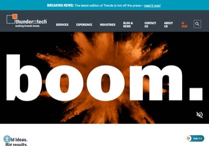 Homepage of thunder::tech