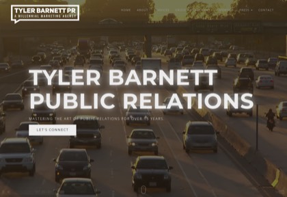Homepage of Tyler Barnett PR