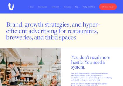 Homepage of Uncommon Growth Studio
