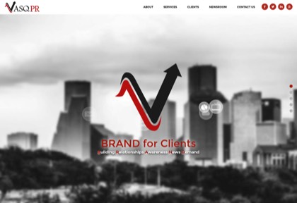 Homepage of VASQ PR