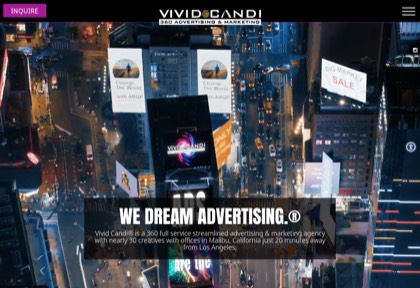 Homepage of Vivid Candi