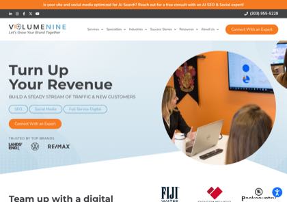 Homepage of Volume Nine