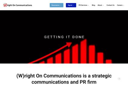 Homepage of (W)right On Communications