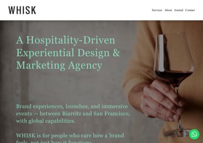 Homepage of WHISK